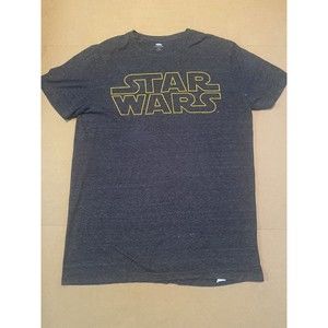 Womens Large Old Navy Star Wars T-shirt Charcoal with Gold Lettering